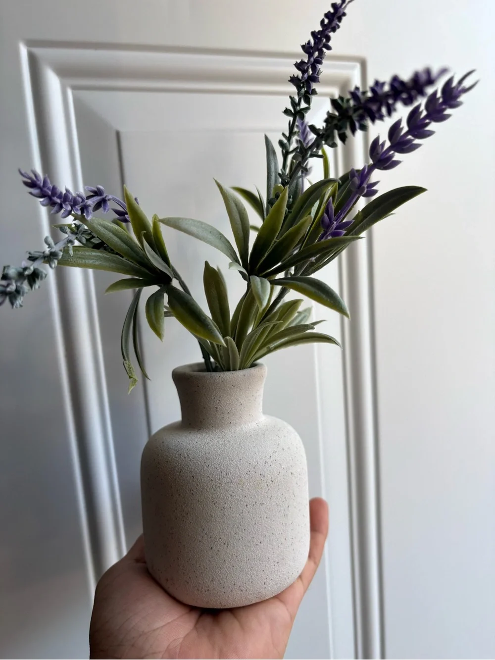 Artificial Lavender Flower Arrangement in Vase from Threshold